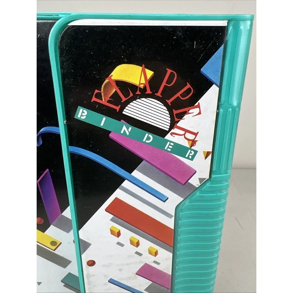 Vintage 1989 MEAD Flapper Binder TRAPPER KEEPER Retro 3 Ring Notebook W- Inserts